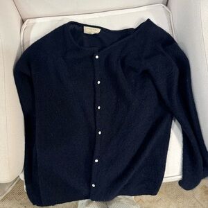Sezane Navy Cardigan